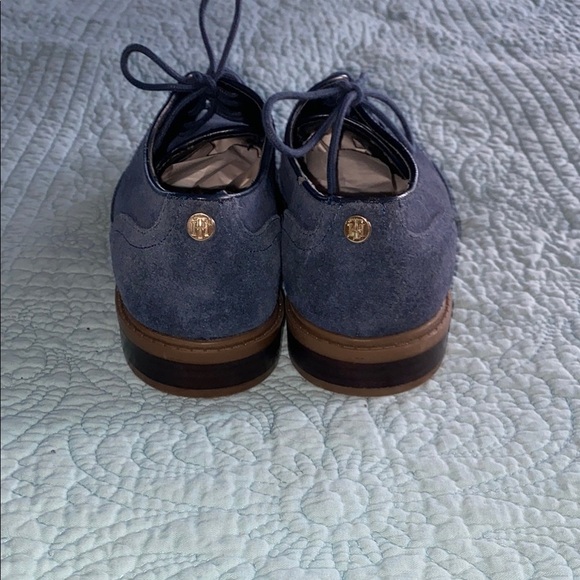 Blue Suede Wingtip Oxfords with Broguing